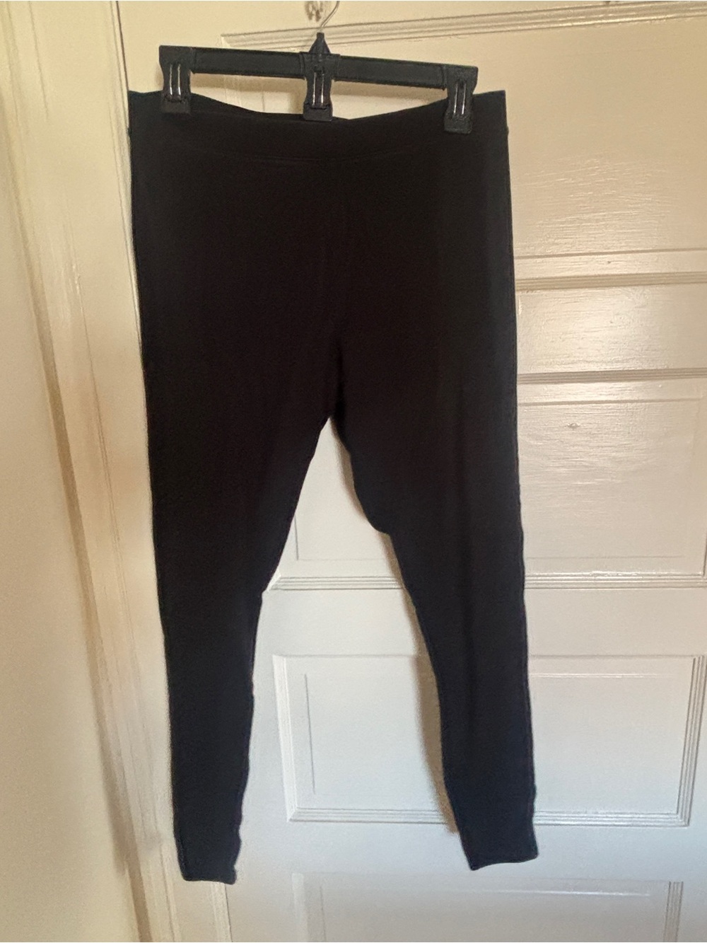 LL Bean Black Stretch cotton Leggings - medium